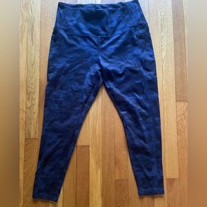 Danskin Blue Black Camouflage high waisted leggings